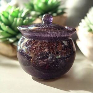 Purple Galaxy Glass Jar